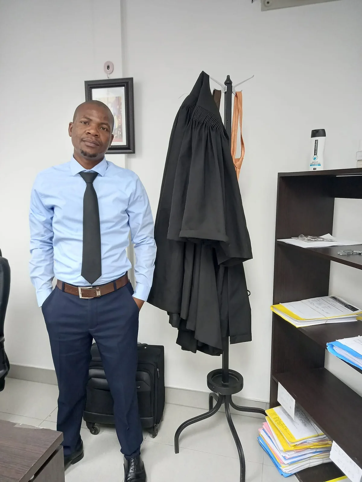 Mr. Osborn Ngobeni in his Bloemfontein office